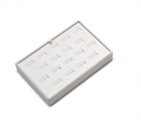 White Leatherette 18 Slot Ring
