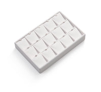 White Leatherette 15 Pendant Tray