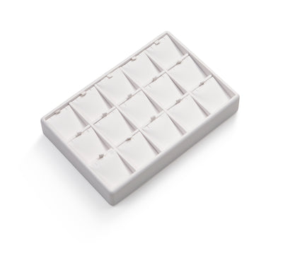 White Leatherette 15 Pendant Tray
