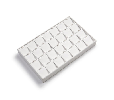 White Leatherette 28 Pendant Tray