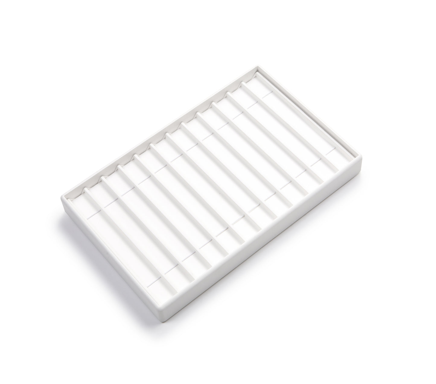 White Leatherette 12 Bracelet Tray