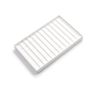White Leatherette 12 Bracelet Tray
