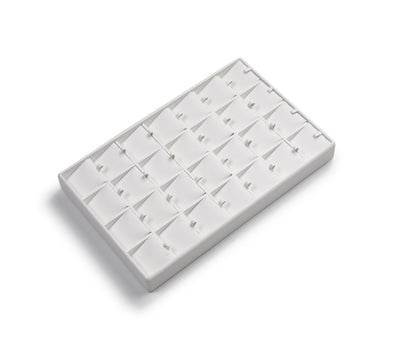 White Leatherette 28 Pendant Tray
