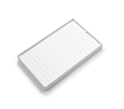 White Leatherette 18 Bracelet Tray