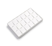 White Leatherette 18 Pendant Tray