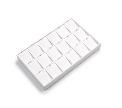 White Leatherette 18 Pendant Tray
