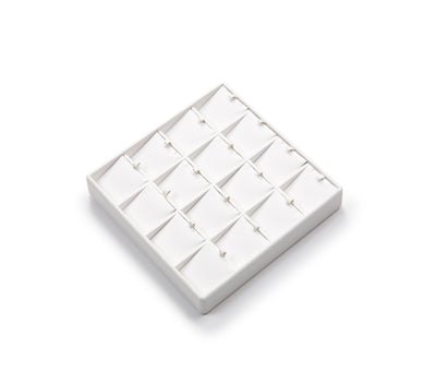 White Leatherette 16 Pendant Tray