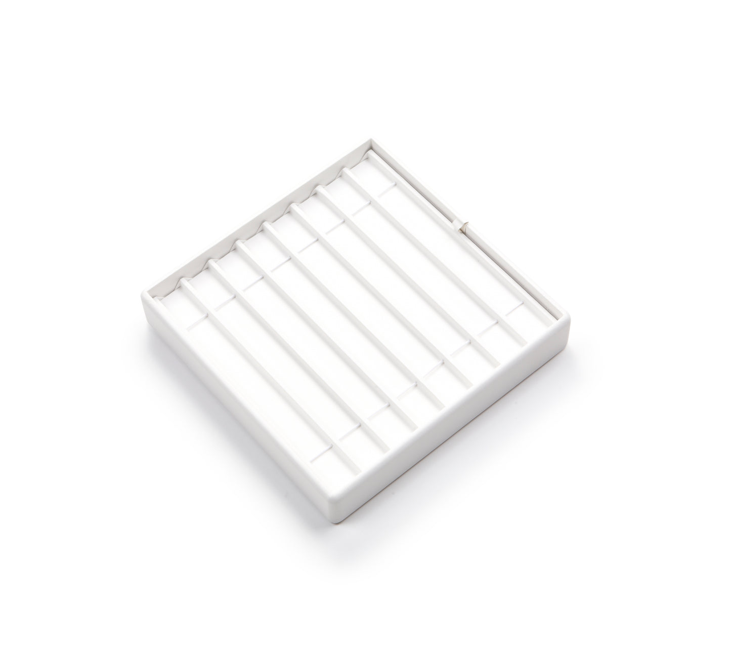 White Leatherette 8 Bracelet Tray