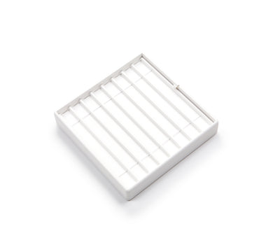 White Leatherette 8 Bracelet Tray