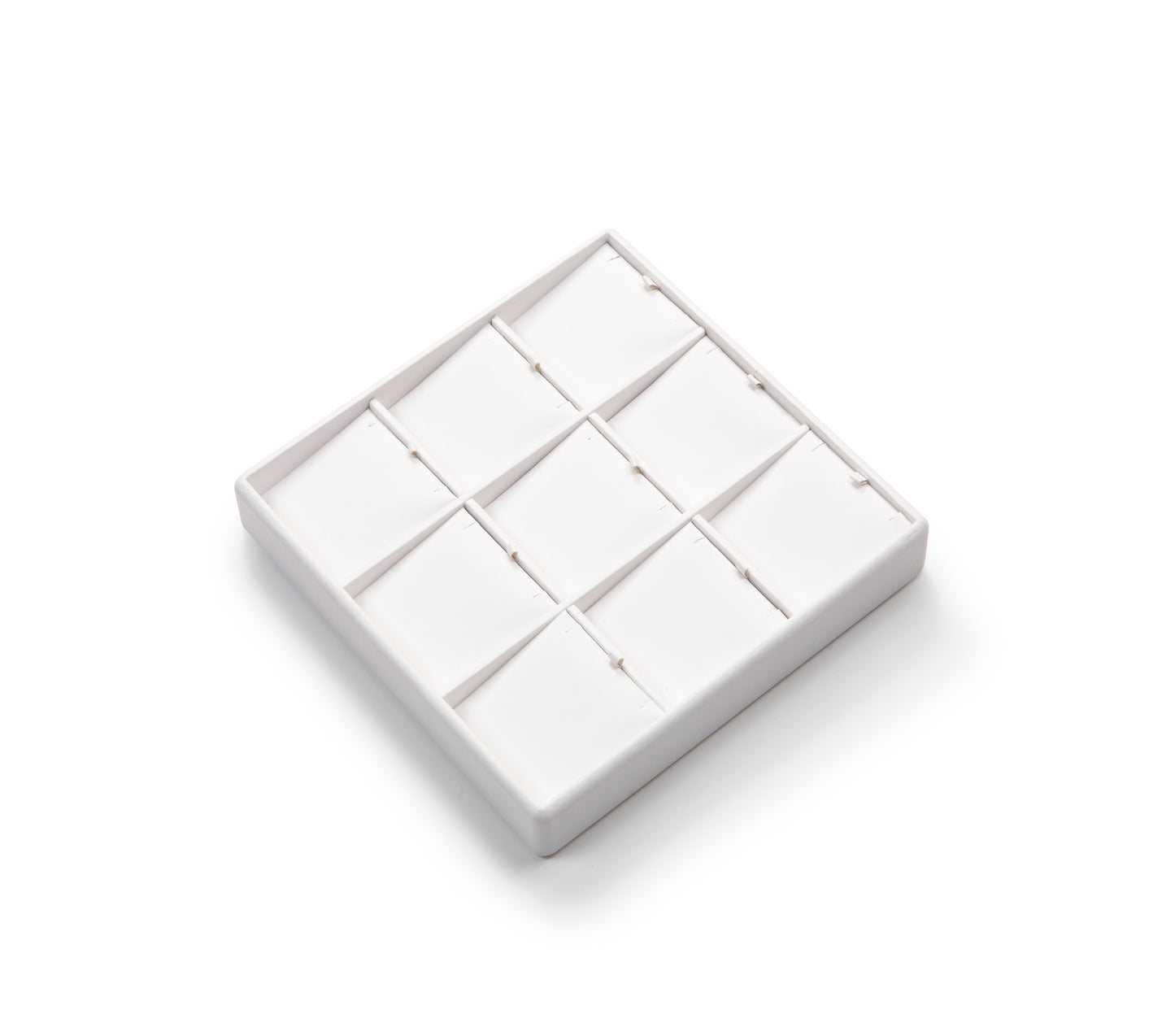 White Leatherette 9 Pendant Tray