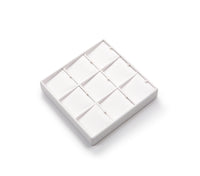 White Leatherette 9 Pendant Tray