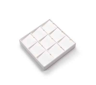 White Leatherette 9 Pendant Tray