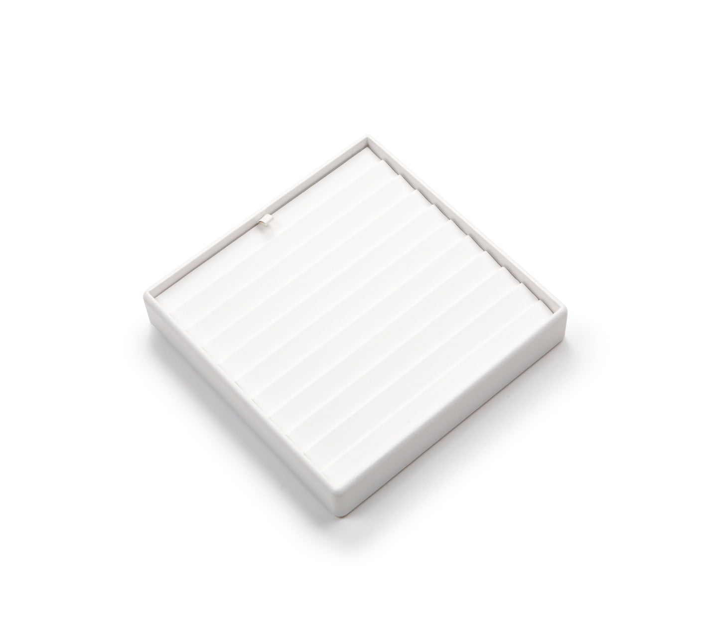 White Leatherette 10 Bracelet Tray