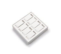 White Leatherette 8 Watch Tray
