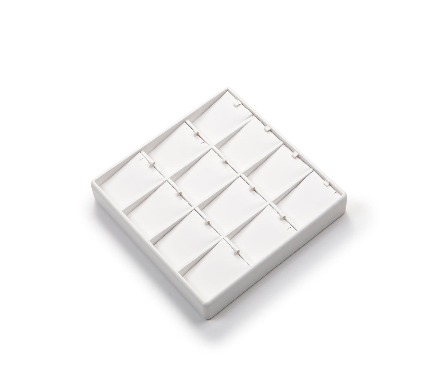 White Leatherette 12 Pendant Tray