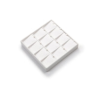 White Leatherette 12 Pendant Tray