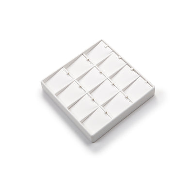 White Leatherette 12 Pendant Tray