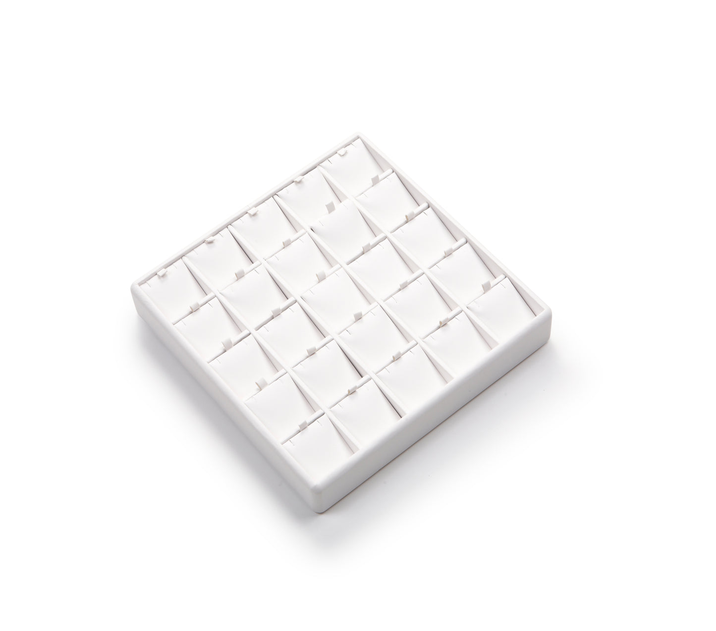 White Leatherette 25 Pendant Tray