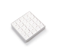 White Leatherette 25 Pendant Tray