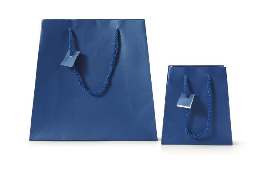 Navy Blue Matte Laminated Tote Bag(Large)