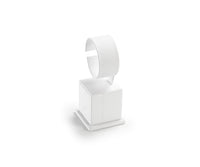 White Leatherette Medium Watch Stand