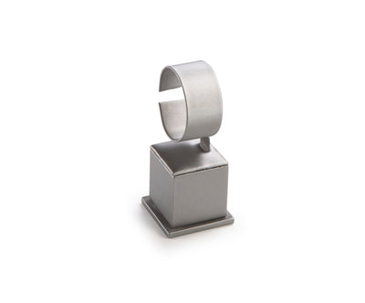 Silver Gray Leatherette Medium Watch Stand