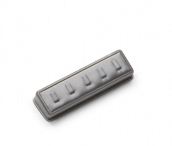 Silver Gray Leatherette 5 Ring Clip Stand