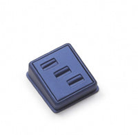 Navy blue Leatherette 3 Ring Slot Stand