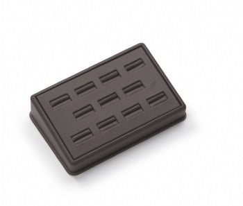 Chocolate Leatherette 11 Ring Slot Stand