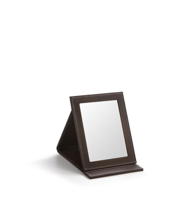Chocolate Small Rectangle Foldable Mirror