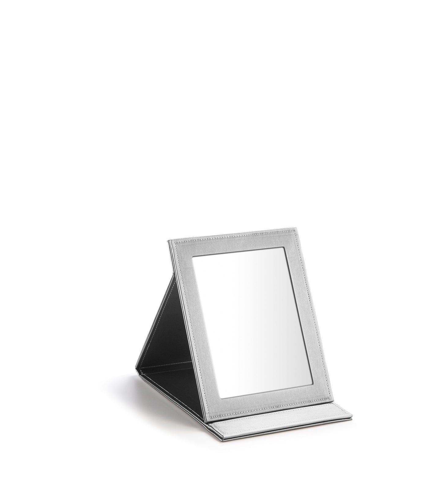 Silver Gray Small Rectangle Foldable Mirror