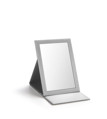 Silver Gray Large Rectangle Foldable Mirror