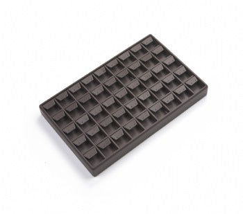 Chocolate Leatherette 45 Earring Tray