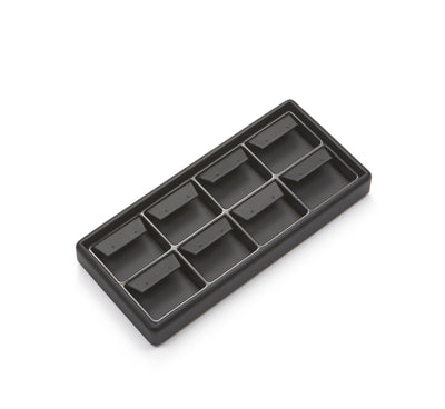 Black Leatherette Light Weight 8 Earring Tray