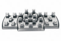 Silver Gray Leatherette Showcase Display Set
