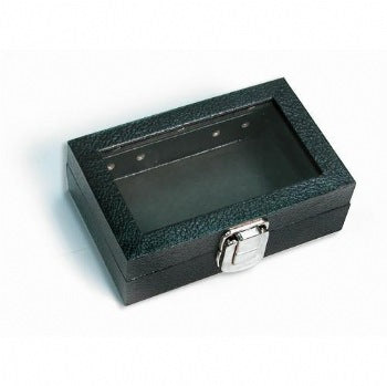 Glass Top Wood Box, Hinged with Latch