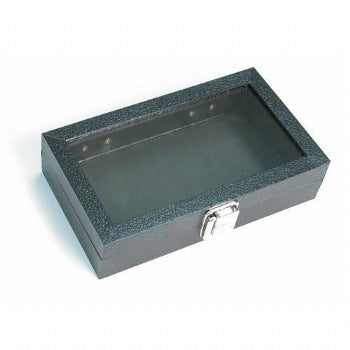 Glass Top Wood Box, Hinged with Latch