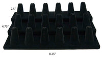 18 Finger Black Velvet Ring Stand Holder Jewelry Display