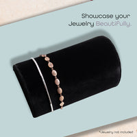 Black Velvet Half Moon Display for Bracelets & Watches