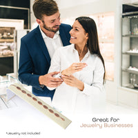 Novel Box Slim Bracelet & Watch Jewelry Display Ramp In Beige