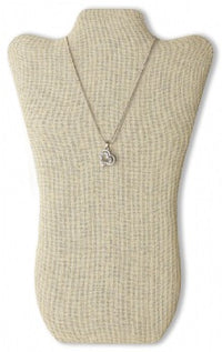 Novel Box 14.5" Beige Linen Velvet Necklace Chains Pendant Jewelry Foldable