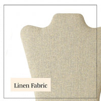 Novel Box 14.5" Beige Linen Velvet Necklace Chains Pendant Jewelry Foldable