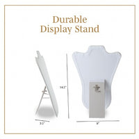 Novel Box 14.5" White Leatherette Linen Velvet Necklace Chains Pendant Jewelry Foldable