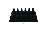 Novel Box™ 18 Finger Ring Stand Holder Jewelry Display 8.25X4.75X2.5" In Black Velvet
