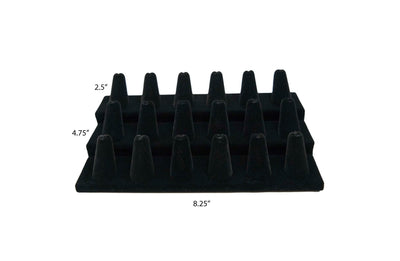 Novel Box™ 18 Finger Ring Stand Holder Jewelry Display 8.25X4.75X2.5
