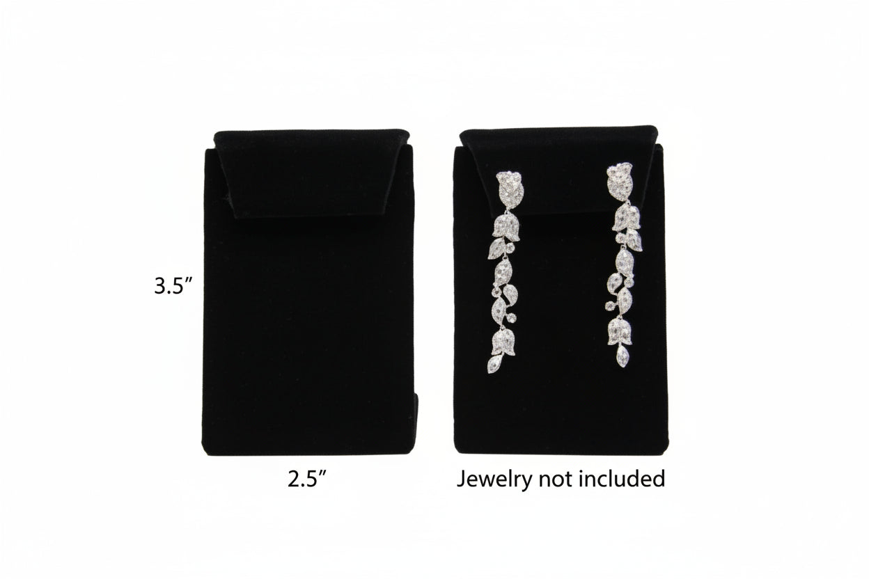 Novel Box™ Leaning Drop Earring Jewelry Display Stand 3.5X2.5" In Black