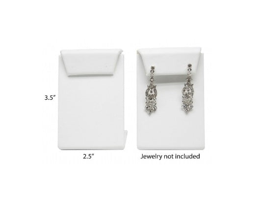 Novel Box™ Leaning Drop ENovel Box™ Leaning Drop Earring Jewelry Display Stand 3.5X2.5" In White Leatherette