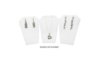 White Leatherette Leaning Earring/Pendant Jewelry Display Stand