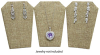 Burlap Leaning Earring/Pendant Jewelry Display Stand