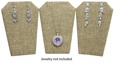 Burlap Leaning Earring/Pendant Jewelry Display Stand
